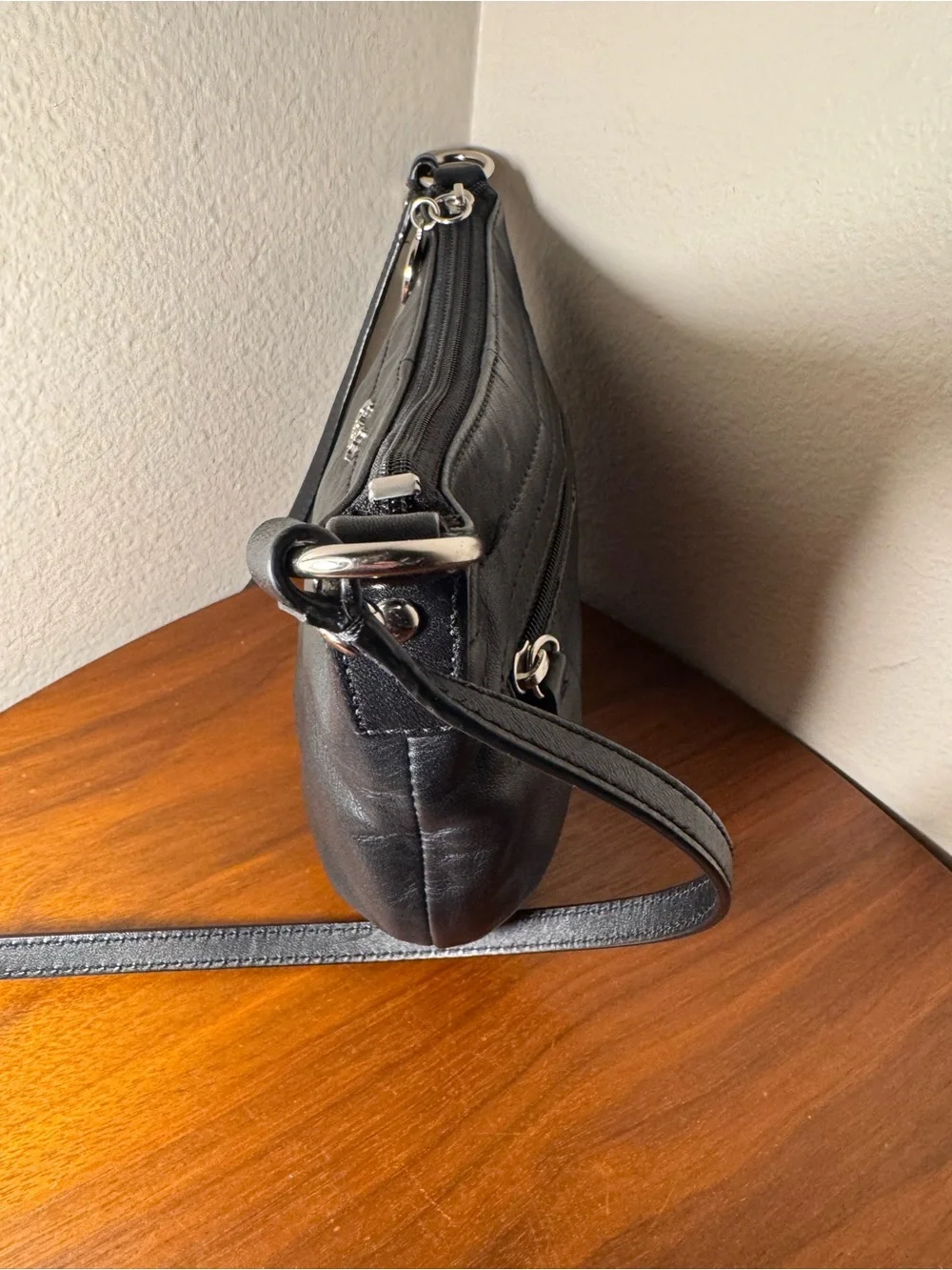 Coach leather pleated